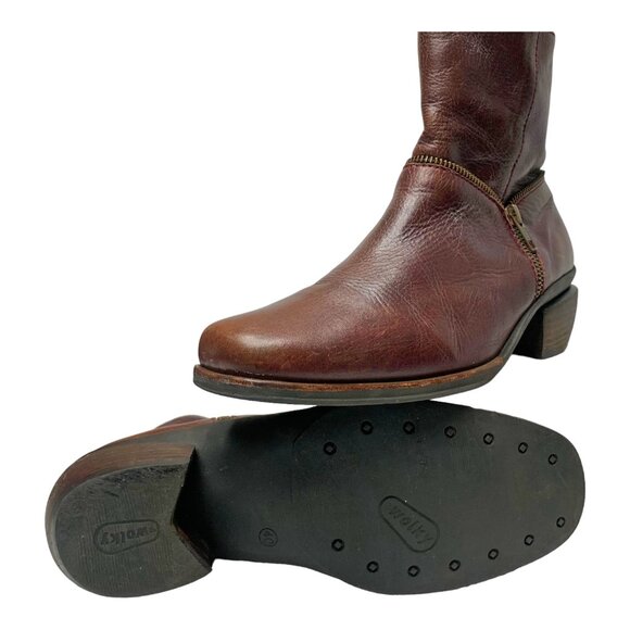 Wolky Savanna Leather Moto Styled Ankle Boots - Picture 9 of 11